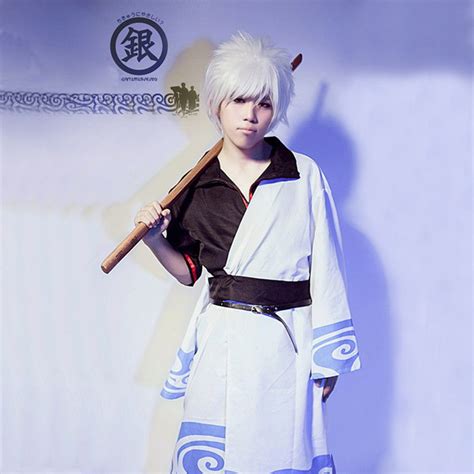 Sakata Gintoki Cosplay Costumes Full Set Japanese Anime Gintama