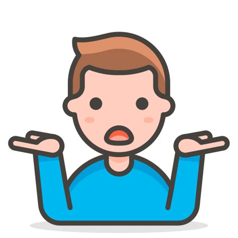 Man Shrugging Icon In Free Vector Emoji