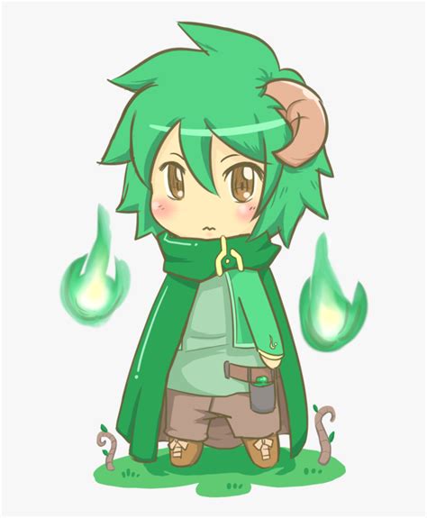 Anime Boy Clipart Green Anime Character Standing With Empty Gambaran