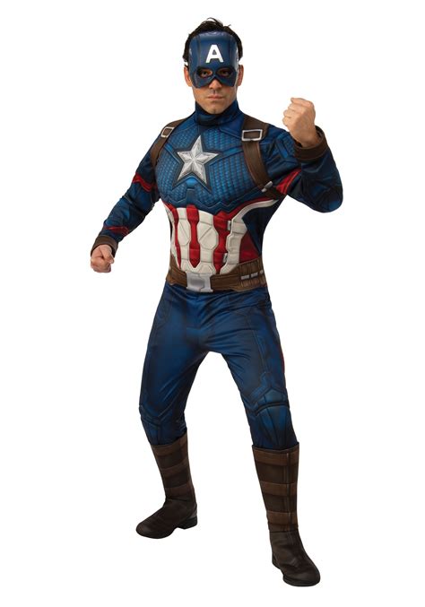 Men Avengers End Game Captain America Muscle Adult Costume Standard