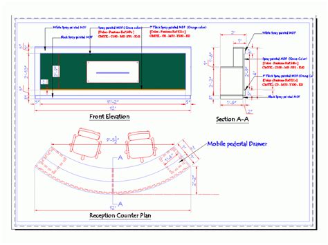 Reception Table DWG Block For AutoCAD Designs CAD