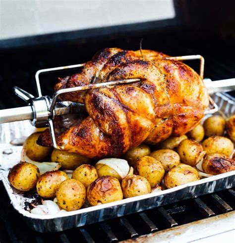 How To Rotisserie Chicken On A Gas Grill Foodvn Food And Life