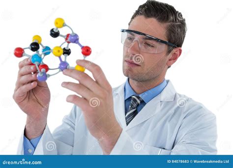 Scientist Experimenting Molecule Structure Stock Image Image Of Shot