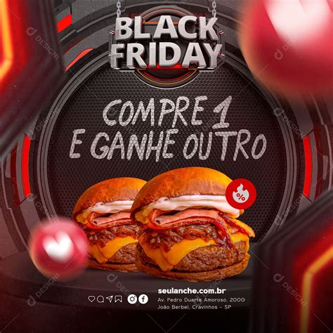 Compre E Ganhe Outro Black Friday Lanchonete Social Media Psd Edit Vel Download Designi