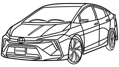 How To Draw A Toyota Prius Car Simple For Beginners Youtube
