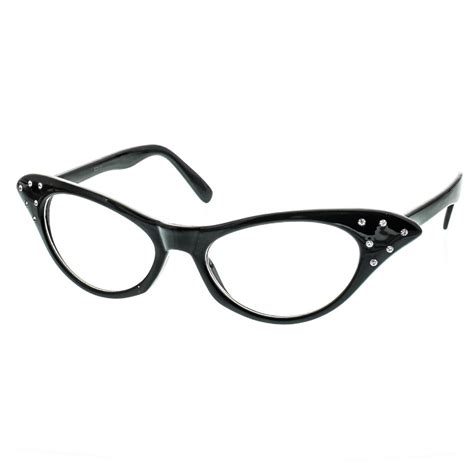 your retro look will be complete with these great cats eye glasses made of plastic black