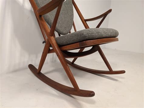 Mid Century Modern Danish Teak Rocking Chair By Frank Reenskaug For