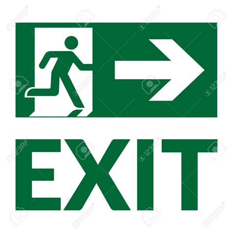 Fire Exit Sign Clipart Free Download On Clipartmag