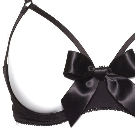 Cupless Bra Bow Black S Maison Close Touch Of Modern