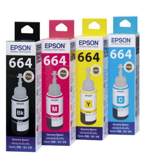 Epson T664 Multicolor Ink Pack Of 4 L360 L380 Buy Epson T664