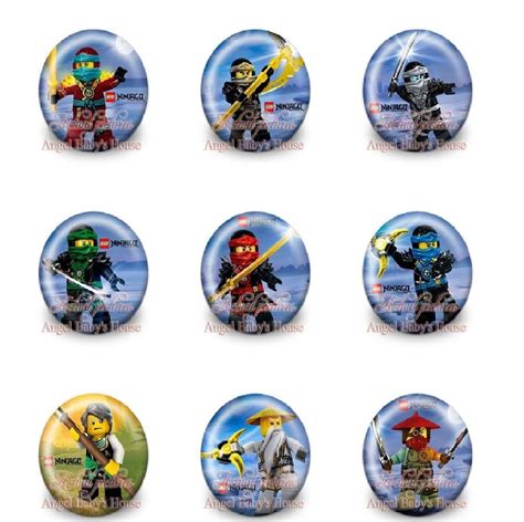 10 Spille Zaino Scuola Lego Ninjago Pins Badge Buttons