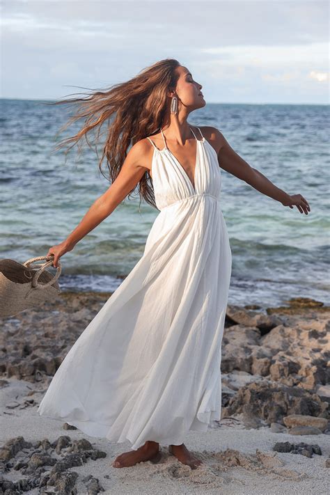 Backless Midi Dress Rose Maxi Dress Ruffled Maxi Dress The Dress Chiffon Maxi Beach White