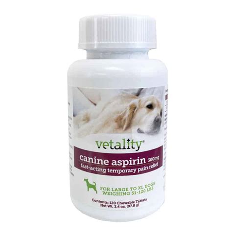 Vetality Canine Aspirin Chewable Tablets 51 120 Lb 120 Ct