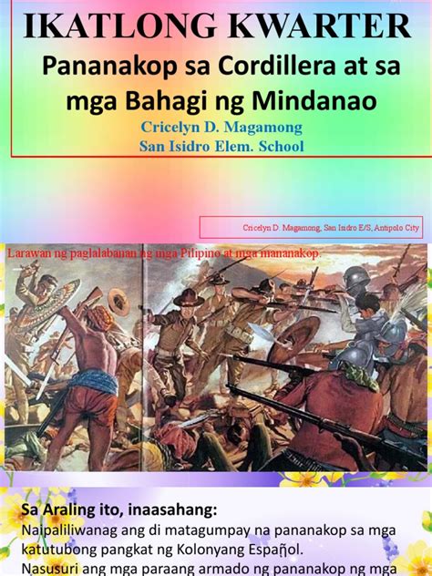 Pananakop Sa Cordillera At Sa Mga Bahagi Ng Mindanao Pdf