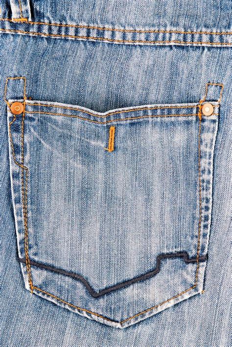 Blue Jeans Back Pocket Background Texture Stock Image Image Of