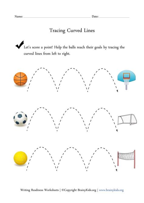 Tracing Curved Lines Worksheet | Printable worksheets, Worksheets