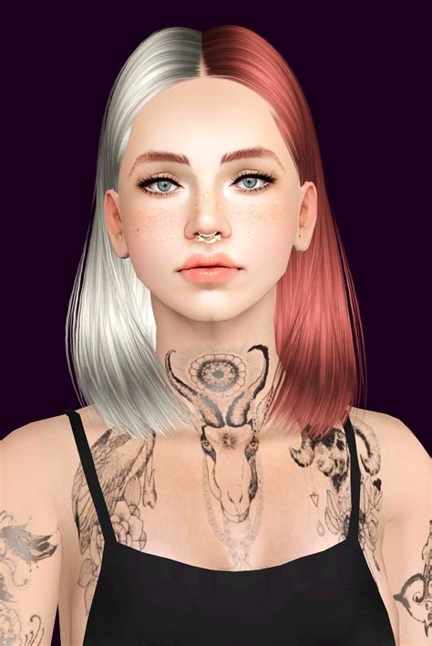 Sims 4 Split Dye Hair Cc Hairsxs