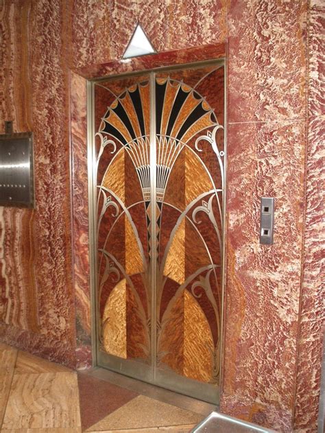 Elevator Doors In The Chrysler Building Art Deco Lobby Chrysler