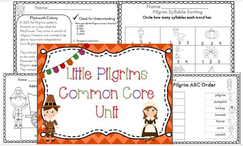 Little Pilgrims Common Core Unit Includes Reading Passages Writing