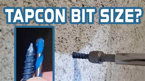 Tapcon Screws Into Concrete Which Size Bit To Use Tapcon Anchoring