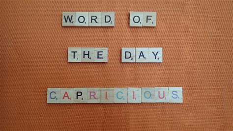 Word Of The Day Capricious