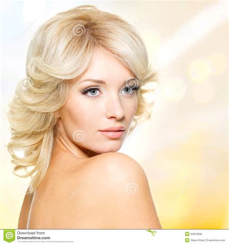 Face Of Beautiful Woman With White Hair Stock Photo Image Of Hair