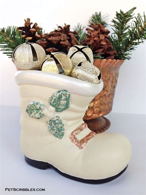 Christmas Santa Boot Santa Boots Christmas Ornaments Homemade Diy Holiday Decor