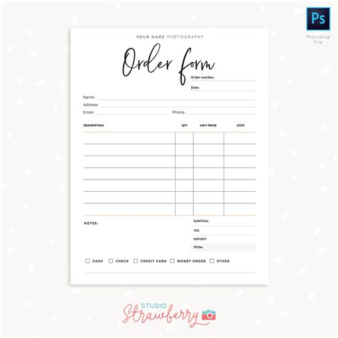 Free Printable Order Form Templates Printable Forms Free Online
