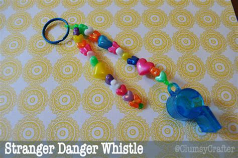 Stranger Danger Whistles For Kids Clumsy Crafter