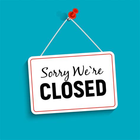 Sorry We Are Closed Sign Illustration Premium Vector