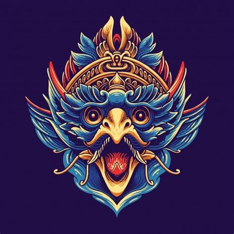 Garuda Indonesia Culture Illustration De Premium Vector Freepik