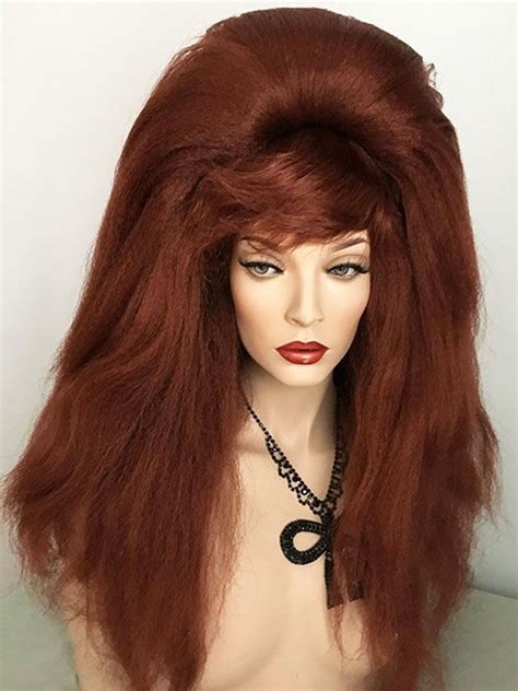 Beehive Wig Drag Queen Auburn Red Drag Wigs Lichtenberg Big Hair
