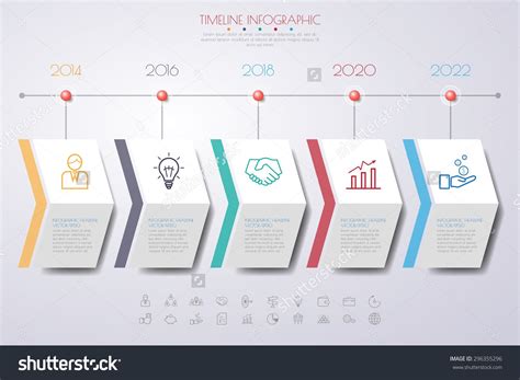 Business Concept Timeline Infograph Template Realistic Stock Vector