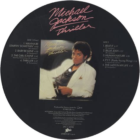 Michael Jackson Thriller Uk Picture Disc Lp Vinyl Picture Disc Album