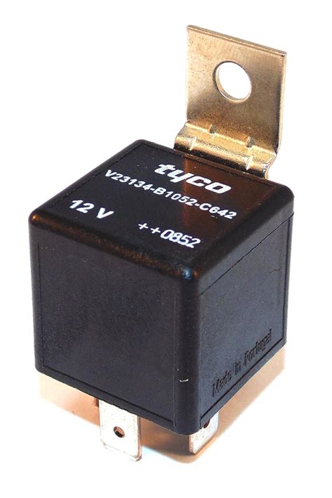 4 Way Te Connectivity Relay Spst No 12v 30 50amp Black With Mounting