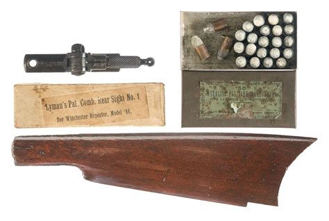 Lyman Sight With Box 12mm Pinfire Cartridges With Box And Volcanic Stock