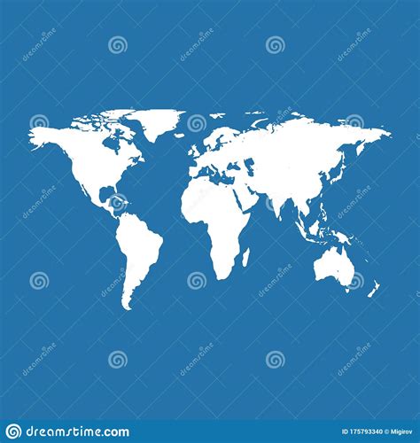 World Map On Blue Background Stock Vector Illustration Of Country