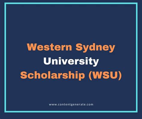 Western Sydney University Scholarship Wsu 2021 2022