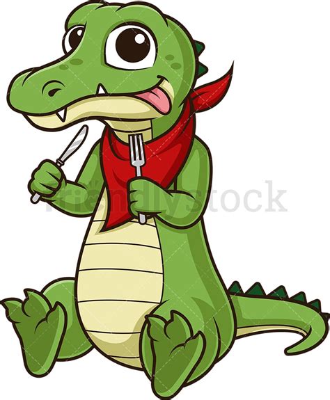 Funny Alligator Cartoon Clipart Vector Friendlystock