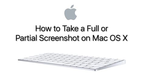 How To Take A Full Or Partial Screenshot On Mac Os X Youtube