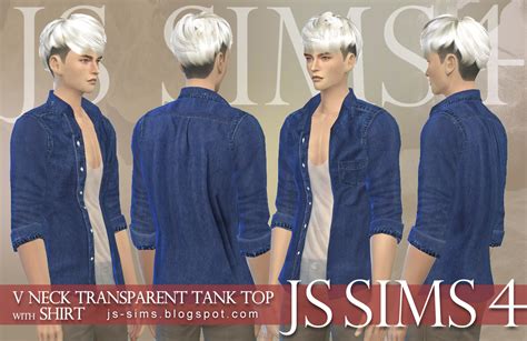 Js Sims 4 V Neck Tank Top With Shirt