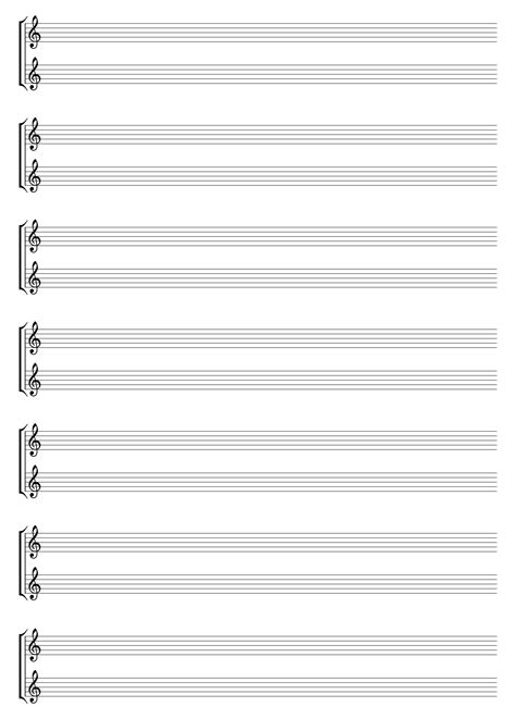 Free Blank Printable Sheet Music For Piano Printable Templates