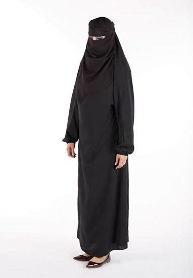 Muslim Islamic Women Full Length Plain Burka Burqa With Face Cover Veil Niqab Light Blue