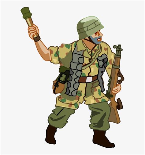 German Soldier Clipart German Soldier Ww2 Cartoon Transparent Png