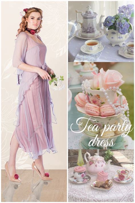 Nataya Tea Rose Chiffon 10709 Mauve Dress Tea Party Dress Romantic