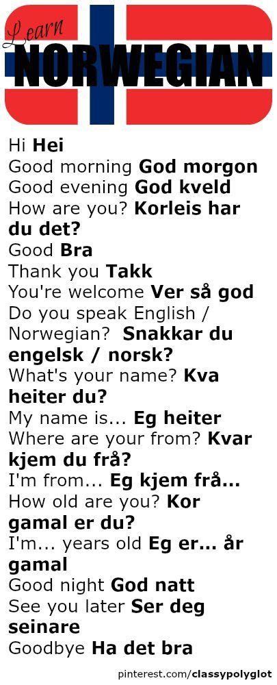Learnjng New Languages Norway Language Norway Travel Norwegian