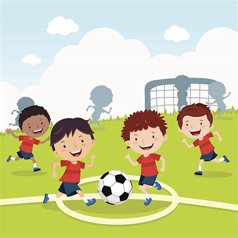 Kids Soccer Game Illustrations Royalty Free Vector Graphics And Clip Art
