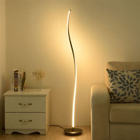 Twist Aluminum Stand Up Lamp Simple Style Led Standing Floor Light For