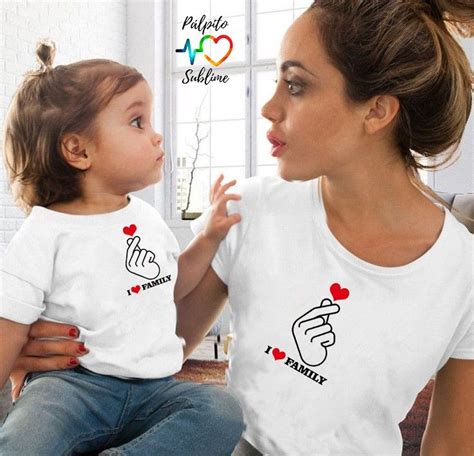 Camisetas Personalizadas De Pálpito Sublime Mother Daughter Outfits