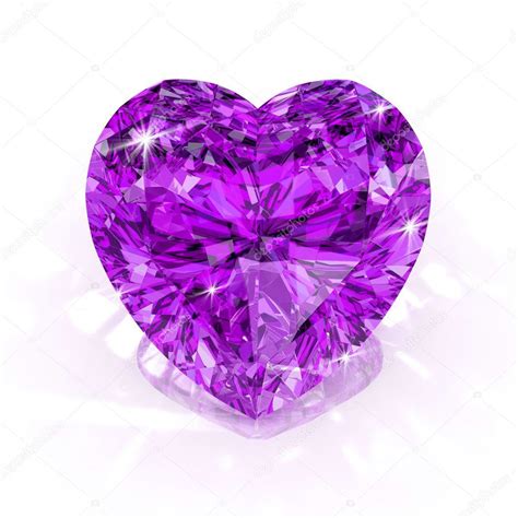 Diamond Purple Heart Shape Stock Photo Ad Heart Purple